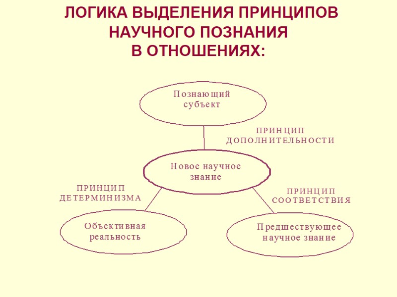 ЛОГИКА ВЫДЕЛЕНИЯ ПРИНЦИПОВ НАУЧНОГО ПОЗНАНИЯ В ОТНОШЕНИЯХ: